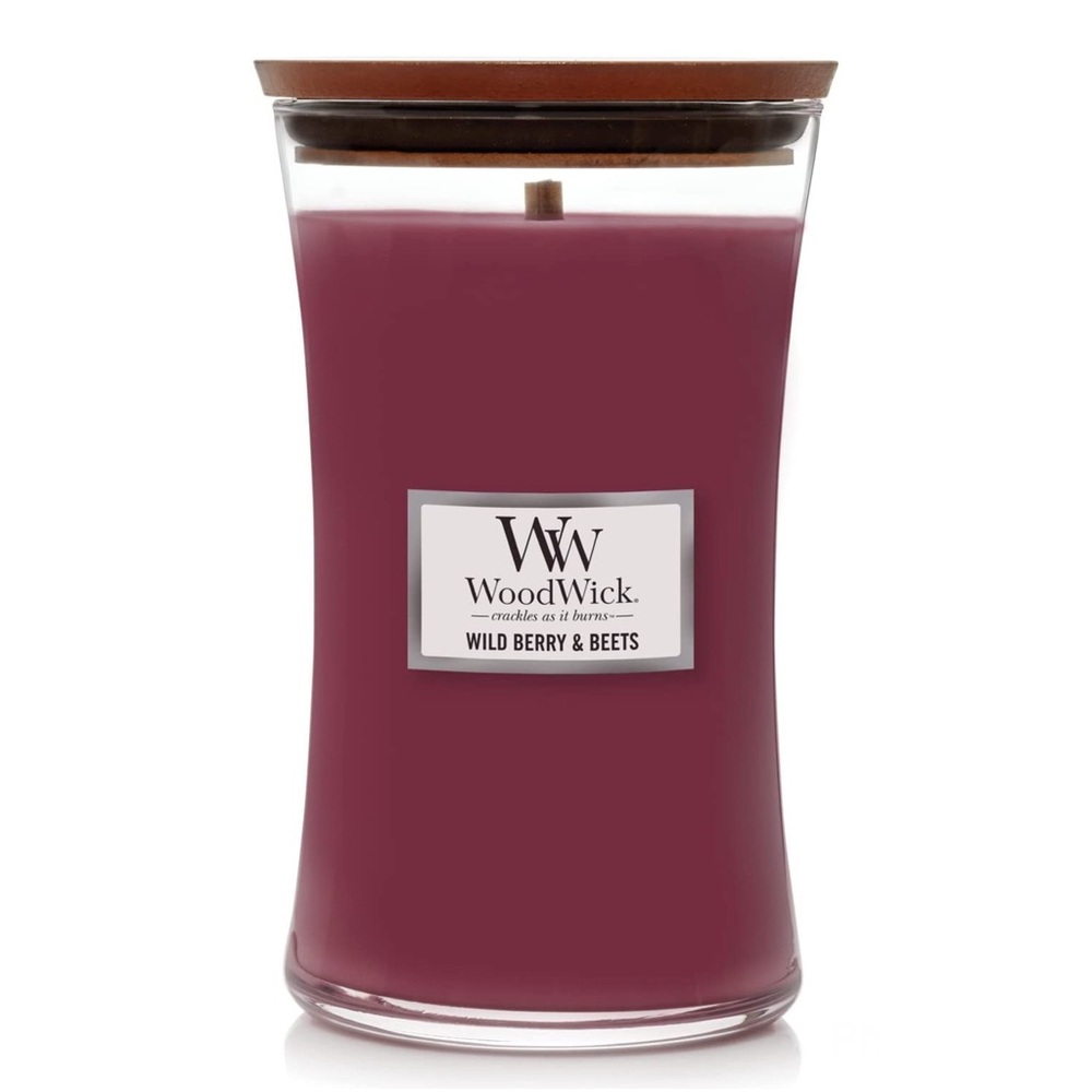 WoodWick Wild Berry & Beets Large Hourglass Candle Jar - Picture 2 of 8